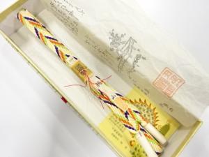 未使用品　正絹　無形文化財　道明製　手組帯締め